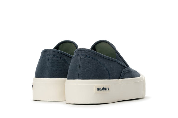 Seavees Womens Baja Slip On Platform True Navy