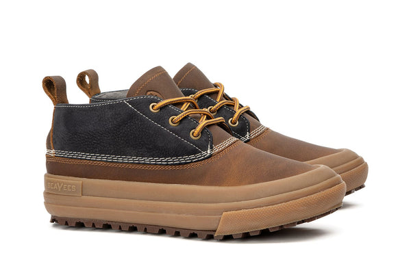 Seavees Womens Carson 3-Eye Boot Peacoat Navy/Bark