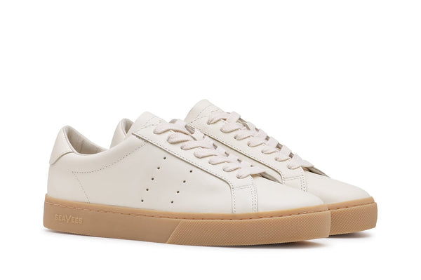 Seavees Womens Diamond Cup Sneaker Ecru