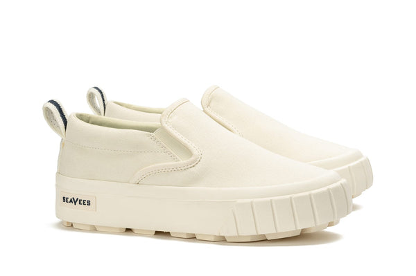 Seavees Womens Fairfax Lug Slip On White