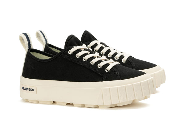 Seavees Womens Melrose Lug Platform Black