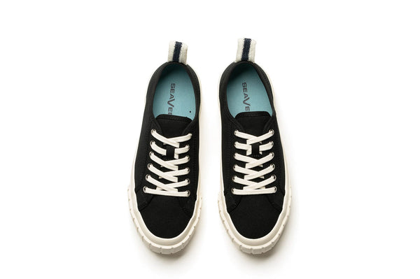 Seavees Womens Melrose Lug Platform Black