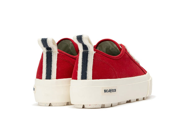 Seavees Womens Melrose Lug Platform Cranberry