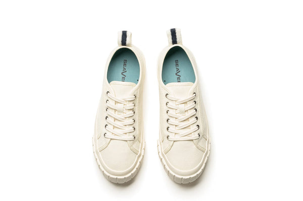 Seavees Womens Melrose Lug Platform White