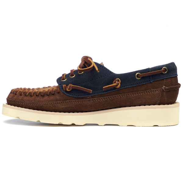 Sebago Cayuga Woman Navy Blue & Cognac & Dark Brown Footwear