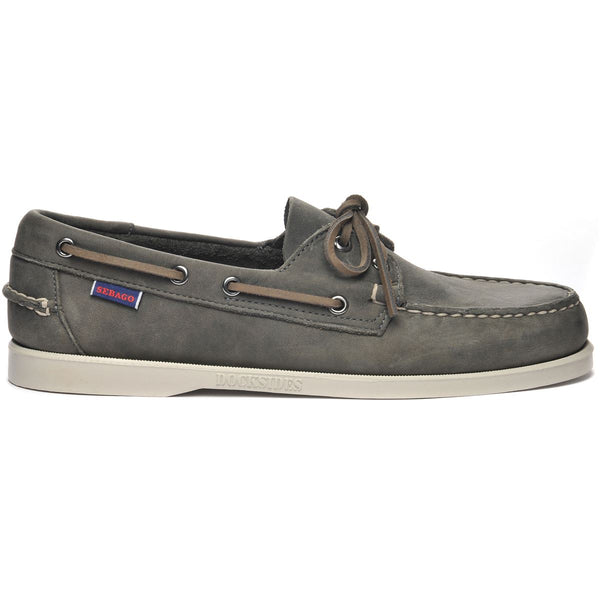sebago Docksides Portland Crazy H Dark Grey Footwear