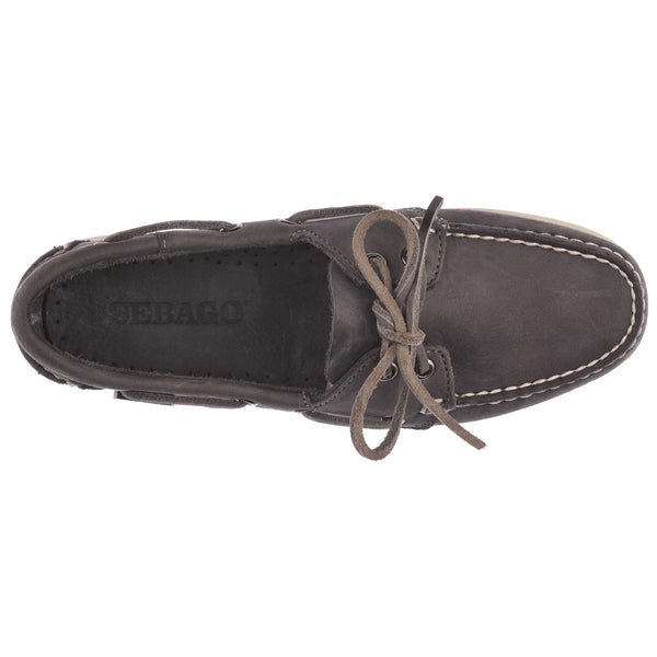 Sebago Docksides Portland Crazy H Woman Dark Grey Footwear