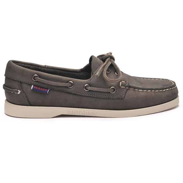 sebago Docksides Portland Crazy H Woman Dark Grey Footwear