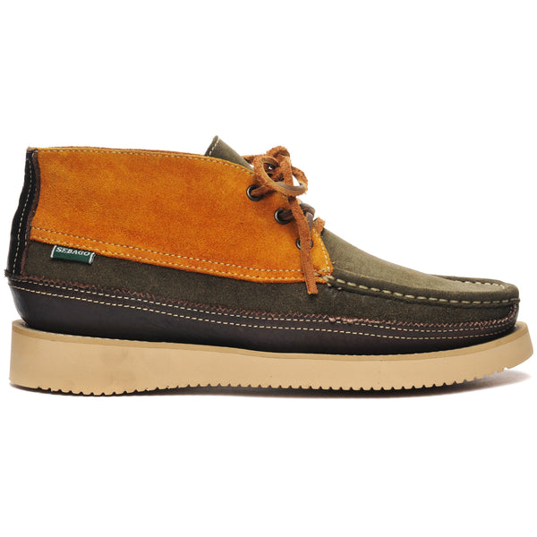 Sebago Miwak Suede Canoe Moc Cognac & Mustard & Dark Green & Dark Brown Footwear