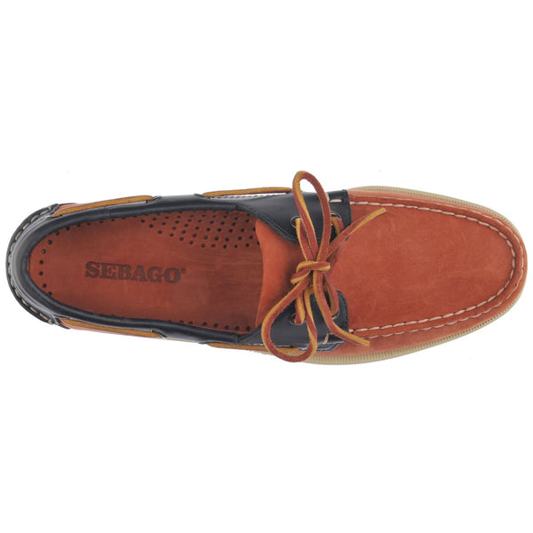 Sebago Portland Nubuck Waxy Coral / Blue Navy Footwear