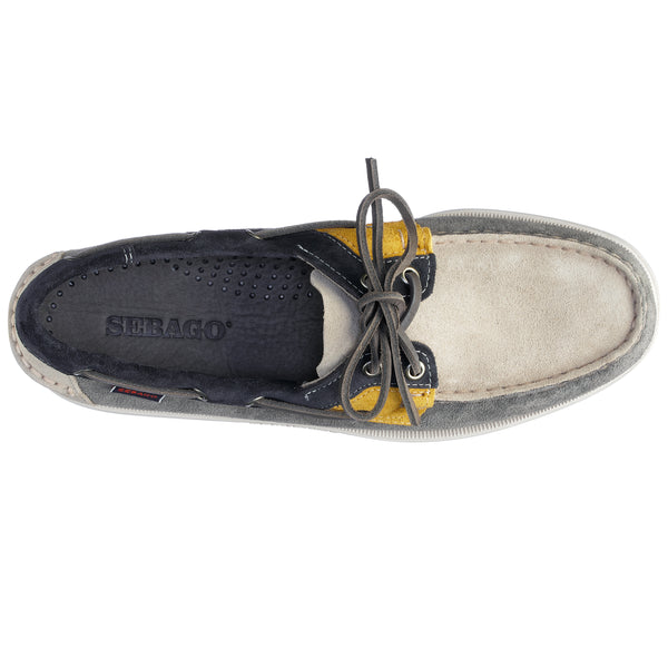 Sebago Rossisland Jib Grey & Taupe & Navy Blue & Mustard Footwear