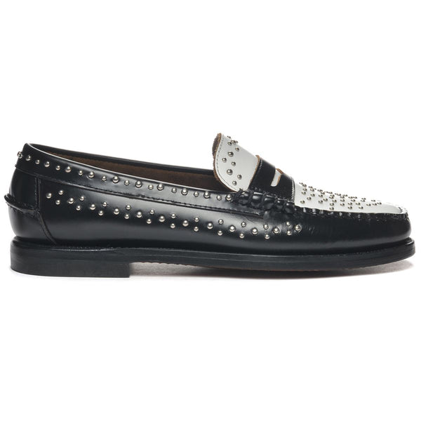 sebago Dan Studs Woman Black/White Footwear