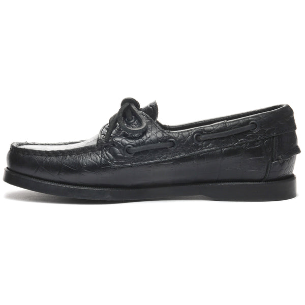 Sebago Portland Exotic Woman Croc Black Footwear