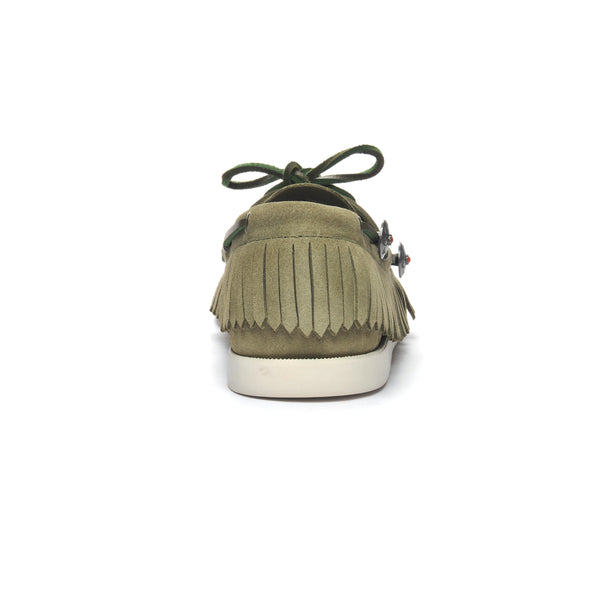 Sebago Portland Fringes Forest Green Footwear