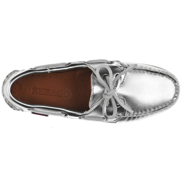 Sebago Portland Met Woman Silver Footwear