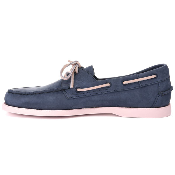 Sebago Portland Nubuck Navy Blue & Pink Footwear