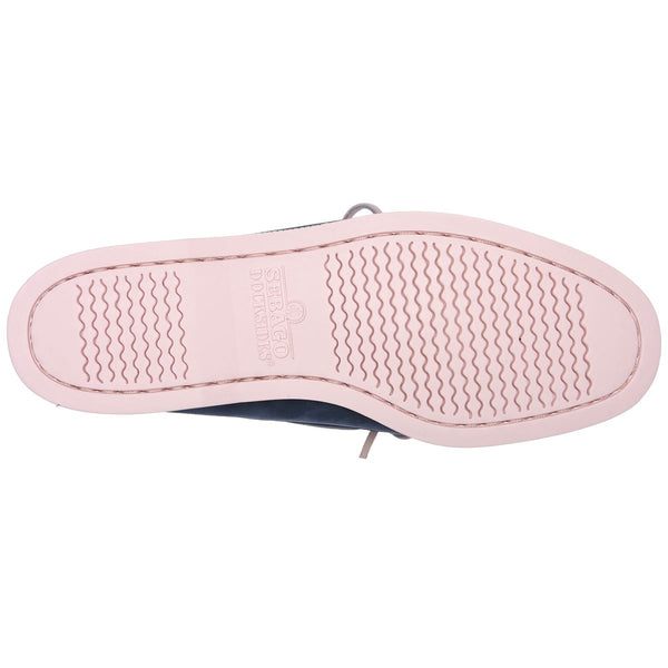 Sebago Portland Nubuck Navy Blue & Pink Footwear