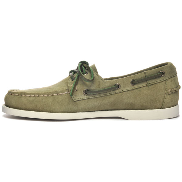 Sebago Portland Rough Out Green Military Footwear