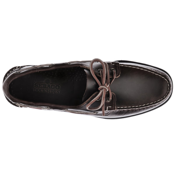 Sebago Portland Waxed Dark Brown Footwear