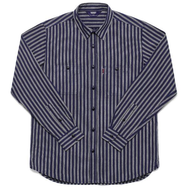 sebago Sheetbend Stripes Stripes Blue & Off White Shirts