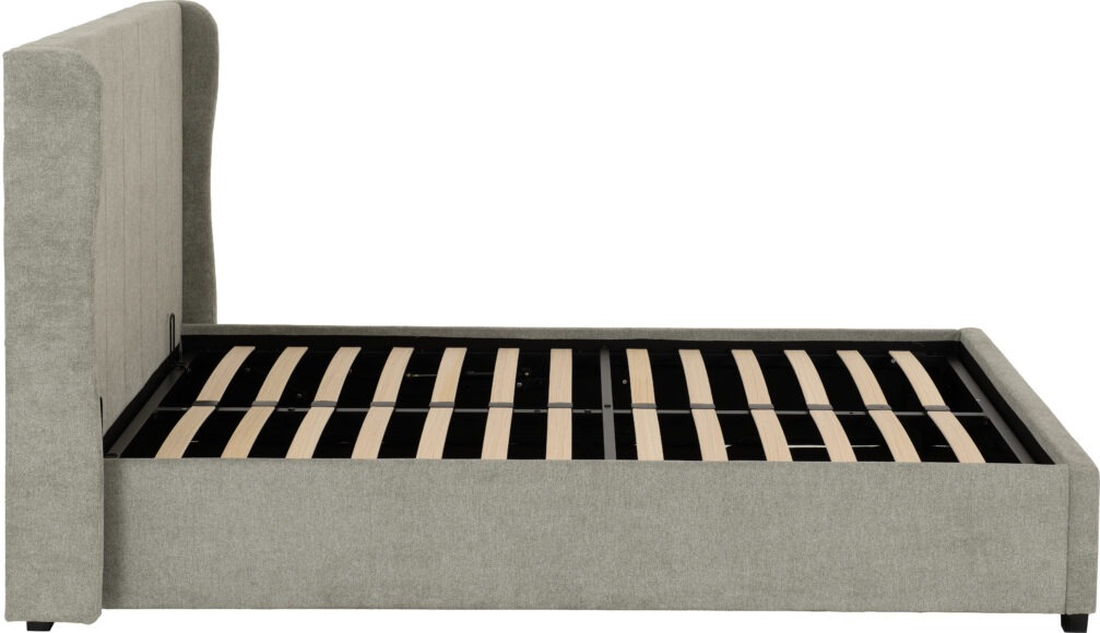 Seconique Amelia Plus 4'6" Storage Bed Dark Grey Fabric