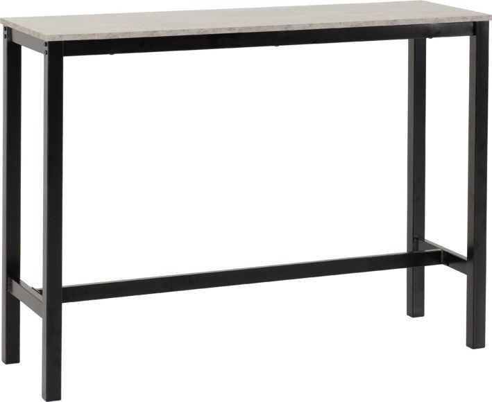 Seconique Athens Breakfast Bar Set Concrete Effect/Black