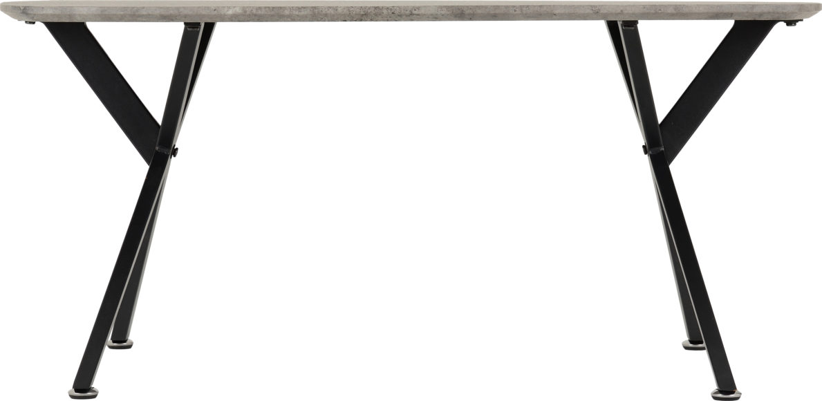 Seconique Athens Oval Coffee Table Concrete Effect/Black