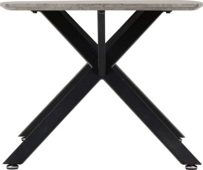 Seconique Athens Oval Coffee Table Concrete Effect/Black