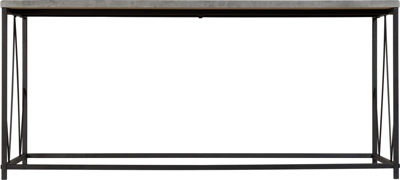 Seconique Athens Rectangular Coffee Table Concrete Effect/Black