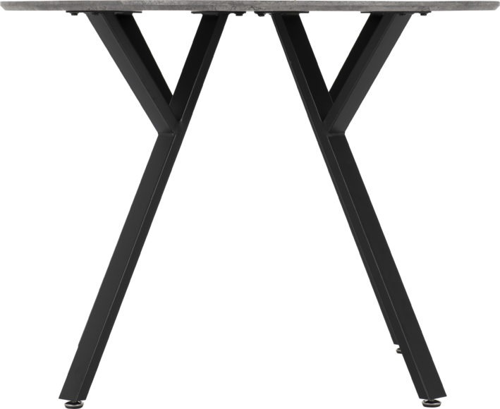 Seconique Athens Round Dining Table Concrete Effect/Black