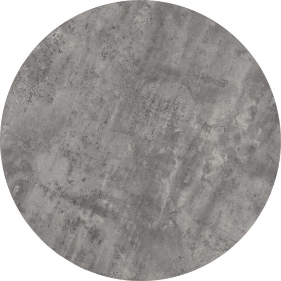 Seconique Athens Round Dining Table Concrete Effect/Black