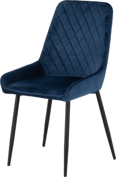 Seconique Avery Chair (Box Of 2) Sapphire Blue Velvet