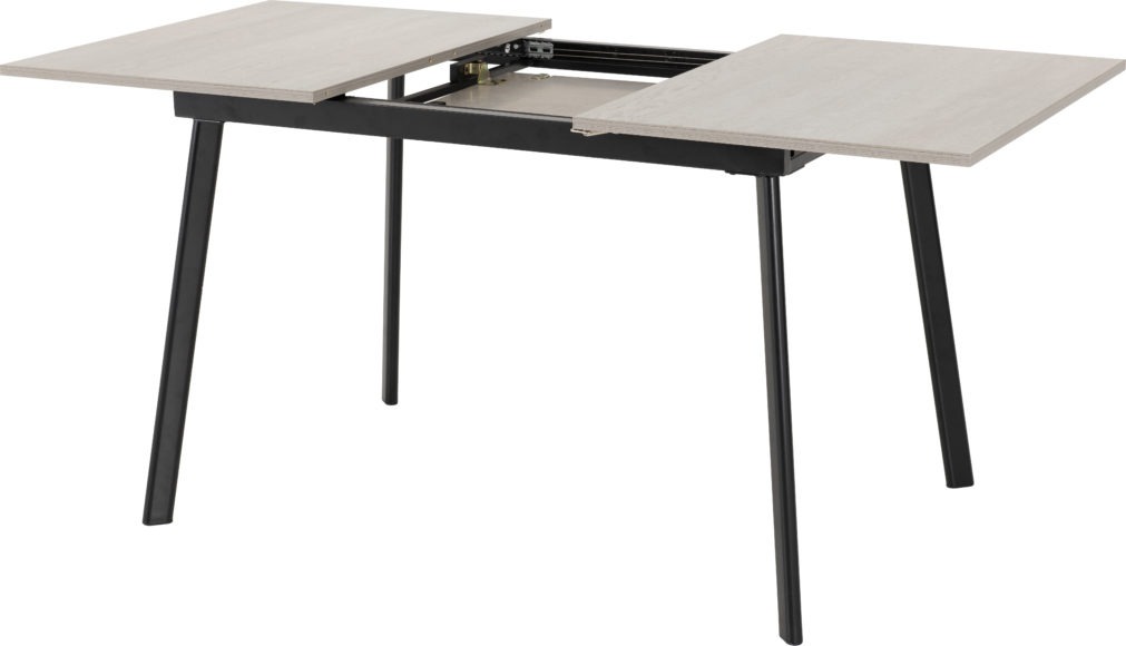 Seconique Avery Extending Dining Table Concrete/Grey Oak Effect/Black