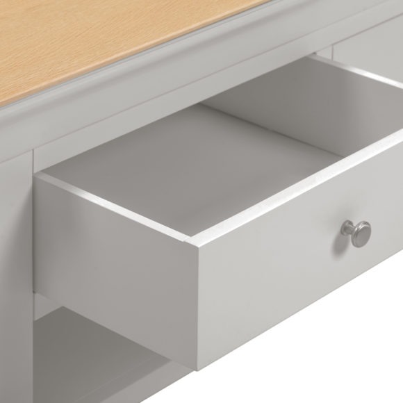 Seconique Bordeaux 2 Drawer Coffee Table Pebble Grey/Oak