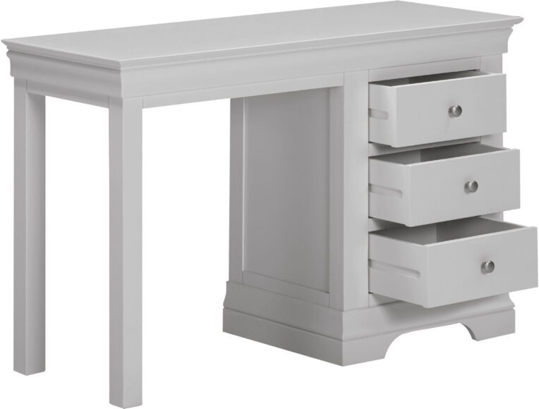 Seconique Bordeaux 3 Drawer Dressing Table Pebble Grey