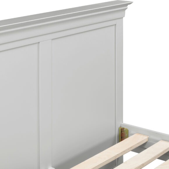 Seconique Bordeaux 4'6" Bed High Foot End Pebble Grey