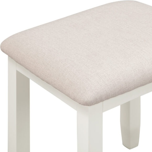 Seconique Bordeaux Dressing Table Stool Ivory/Oat Fabric