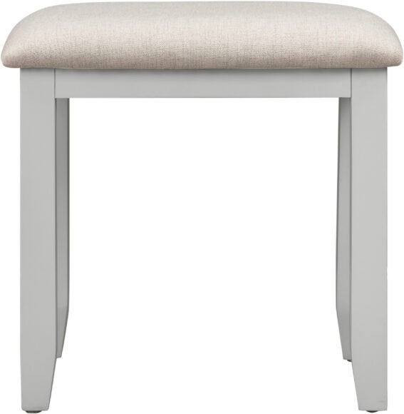 Seconique Bordeaux Dressing Table Stool Pebble Grey/Oat Fabric