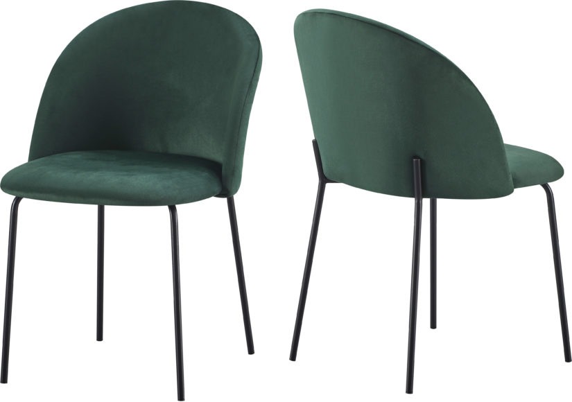 Seconique Boston Chair (Box Of 4) Emerald Green Velvet