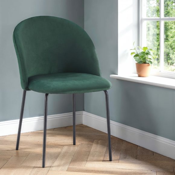 seconique Boston Chair (Box of 4) Emerald Green Velvet