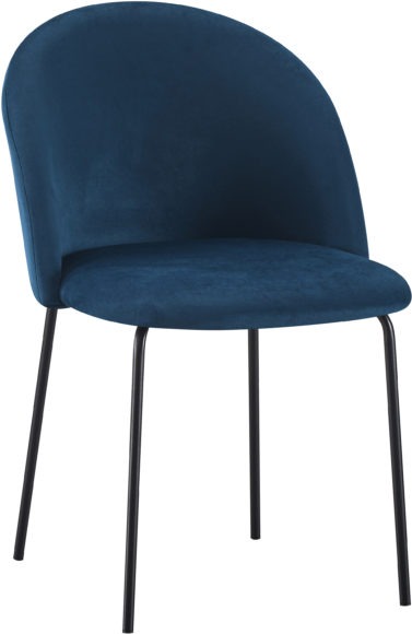 Seconique Boston Chair (Box Of 4) Sapphire Blue Velvet