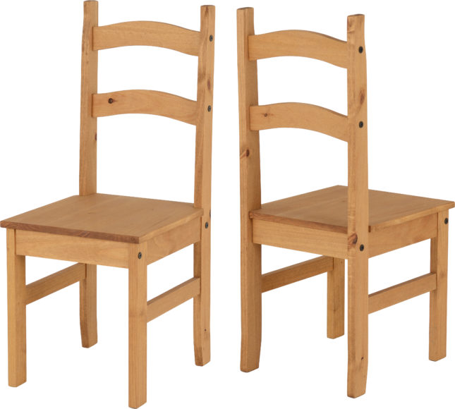 Seconique Budget Mexican Chair (Box Of 2) Distressed Waxed Pine