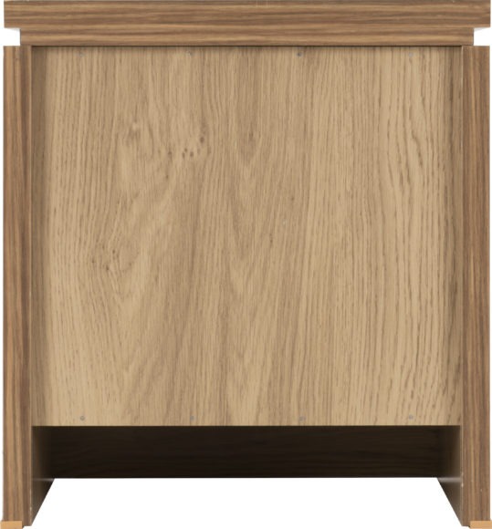 Seconique Charles 2 Drawer Bedside Oak Effect Veneer With Walnut Trim