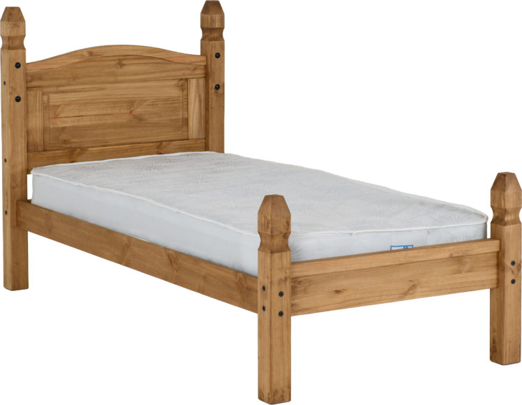 Seconique Corona 3' Bed Low Foot End Distressed Waxed Pine