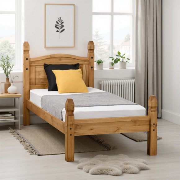 seconique Corona 3' Bed Low Foot End Distressed Waxed Pine