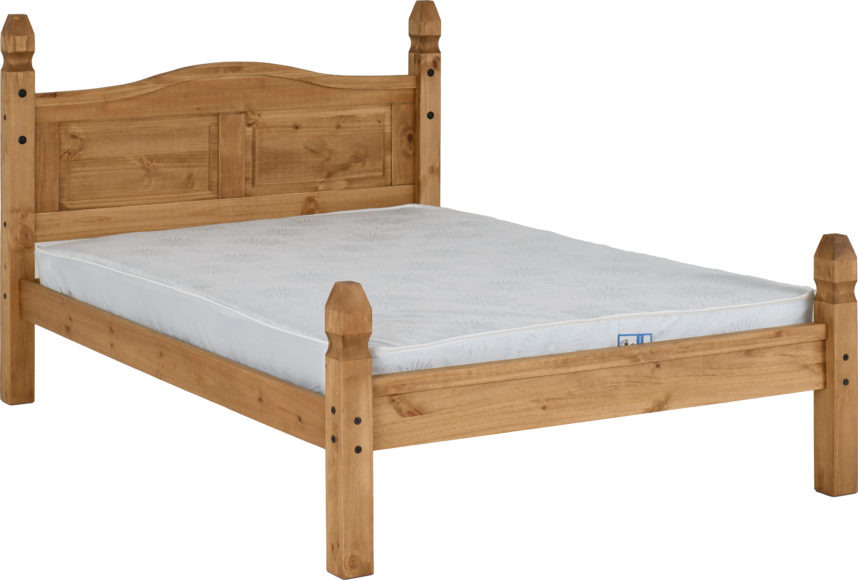 Seconique Corona 4'6" Bed Low Foot End Distressed Waxed Pine