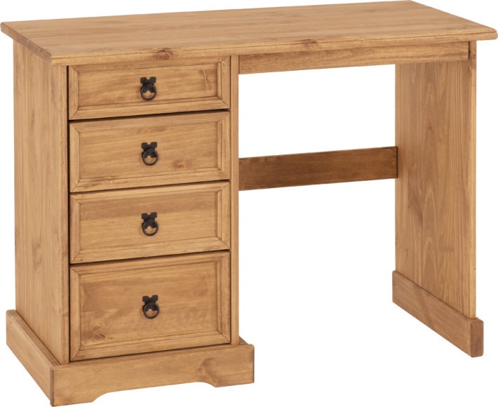 Seconique Corona 4 Drawer Dressing Table Distressed Waxed Pine