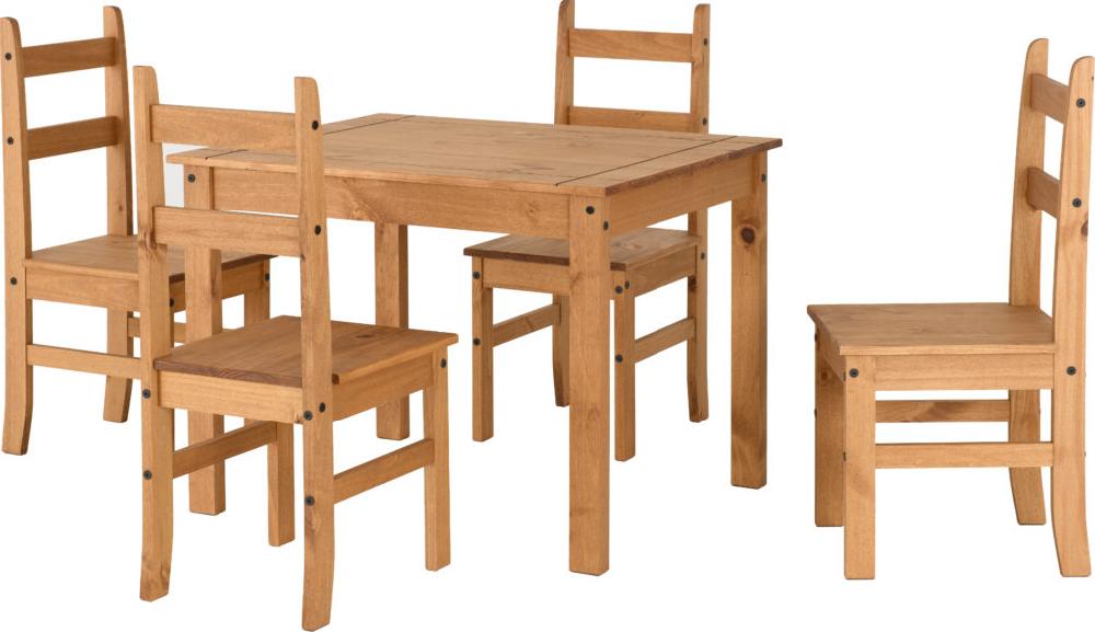 Seconique Corona Budget Dining Set Distressed Waxed Pine