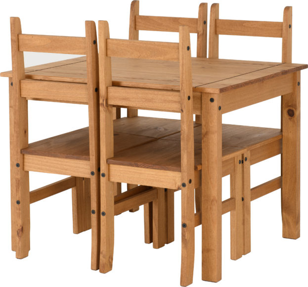 Seconique Corona Budget Dining Set Distressed Waxed Pine