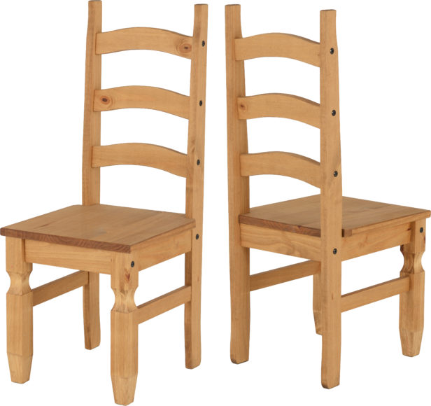 seconique Corona Chair (Box of 2) Distressed Waxed Pine